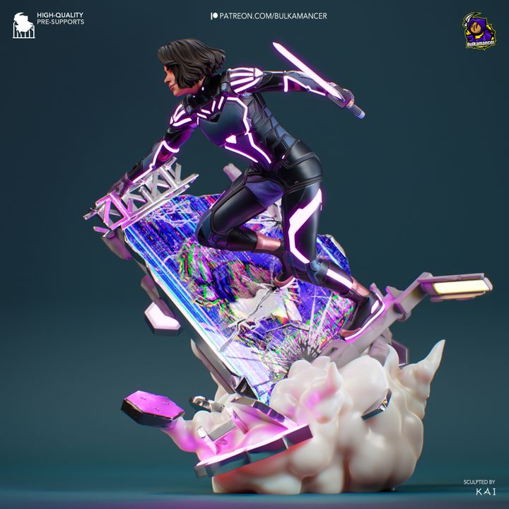 Cyber Split Fiction | Fan Sculpted Statue
