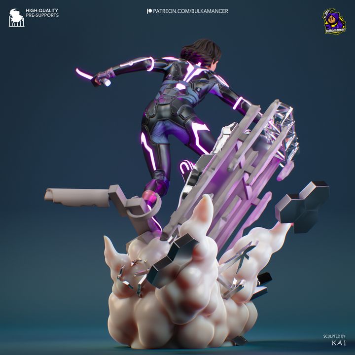 Cyber Split Fiction | Fan Sculpted Statue