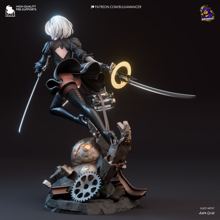 2B | Fan Sculpted Statue