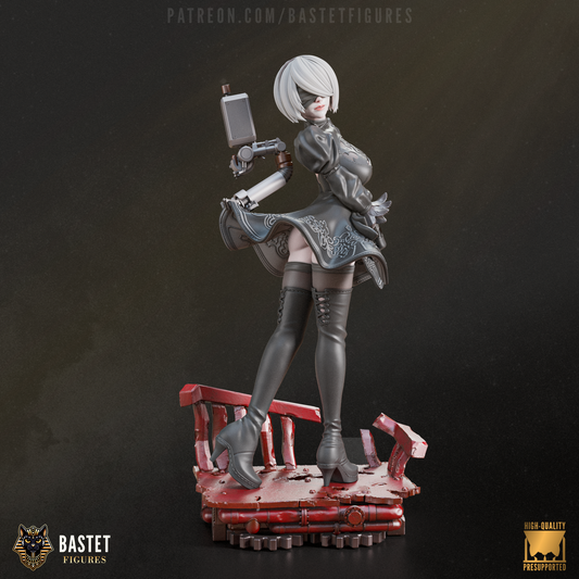 2B | Fan Sculpted Statue