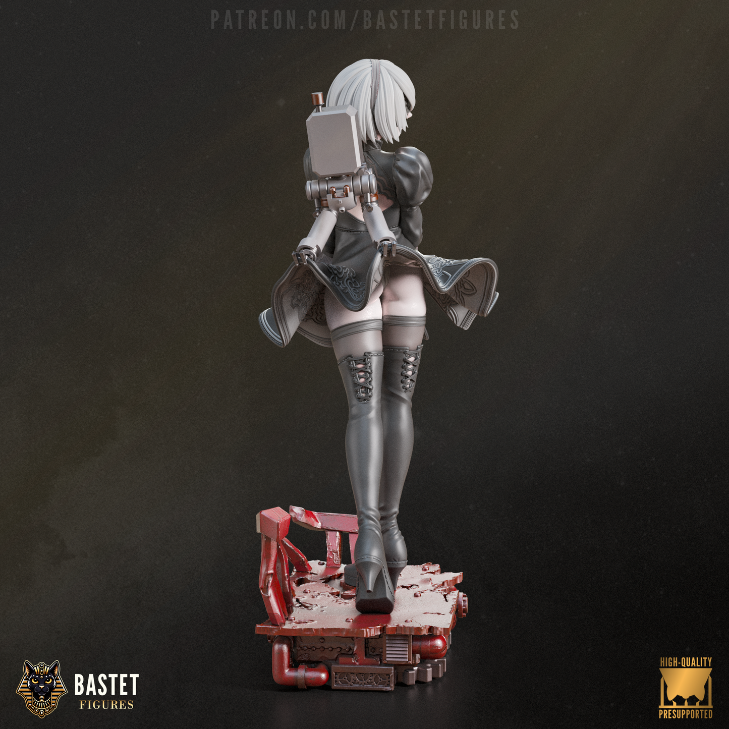 2B | Fan Sculpted Statue
