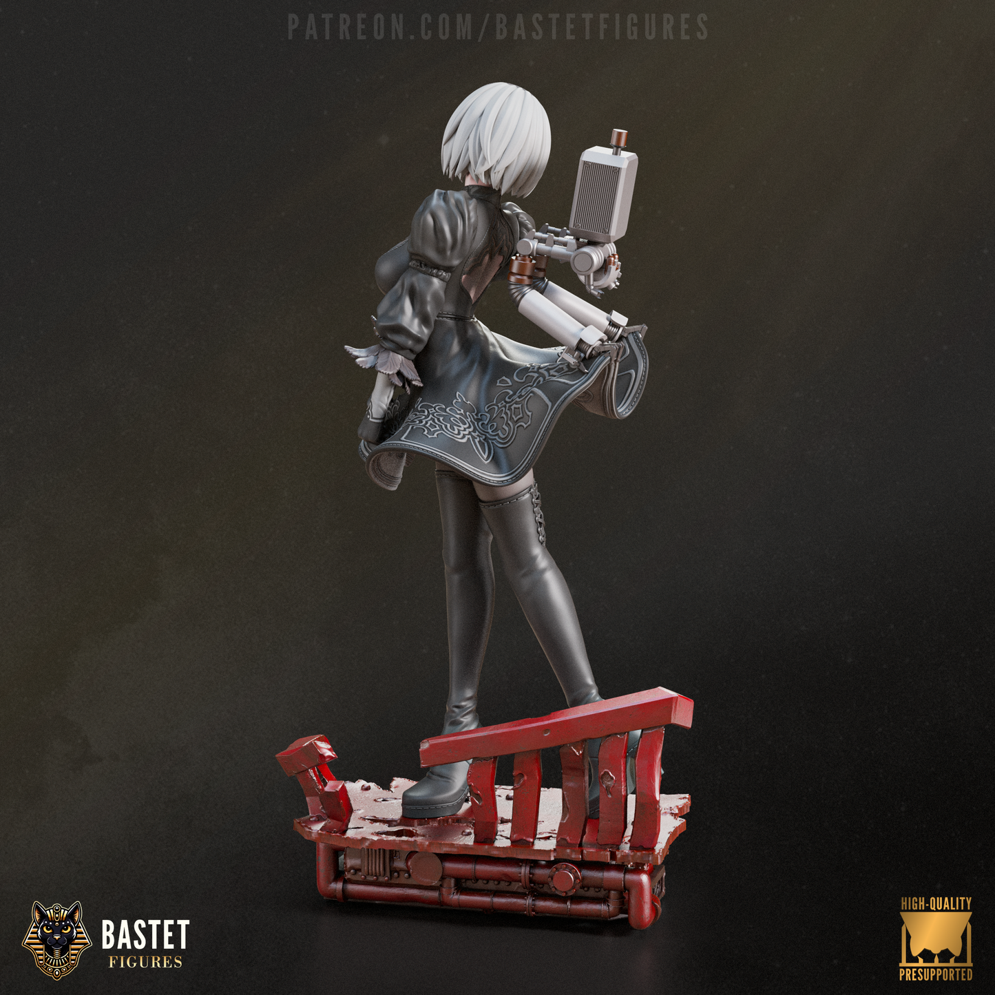 2B | Fan Sculpted Statue