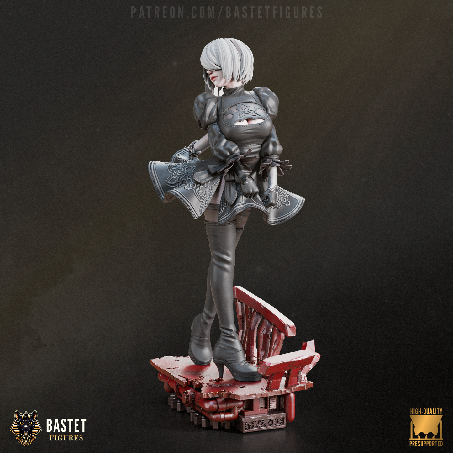 2B | Fan Sculpted Statue