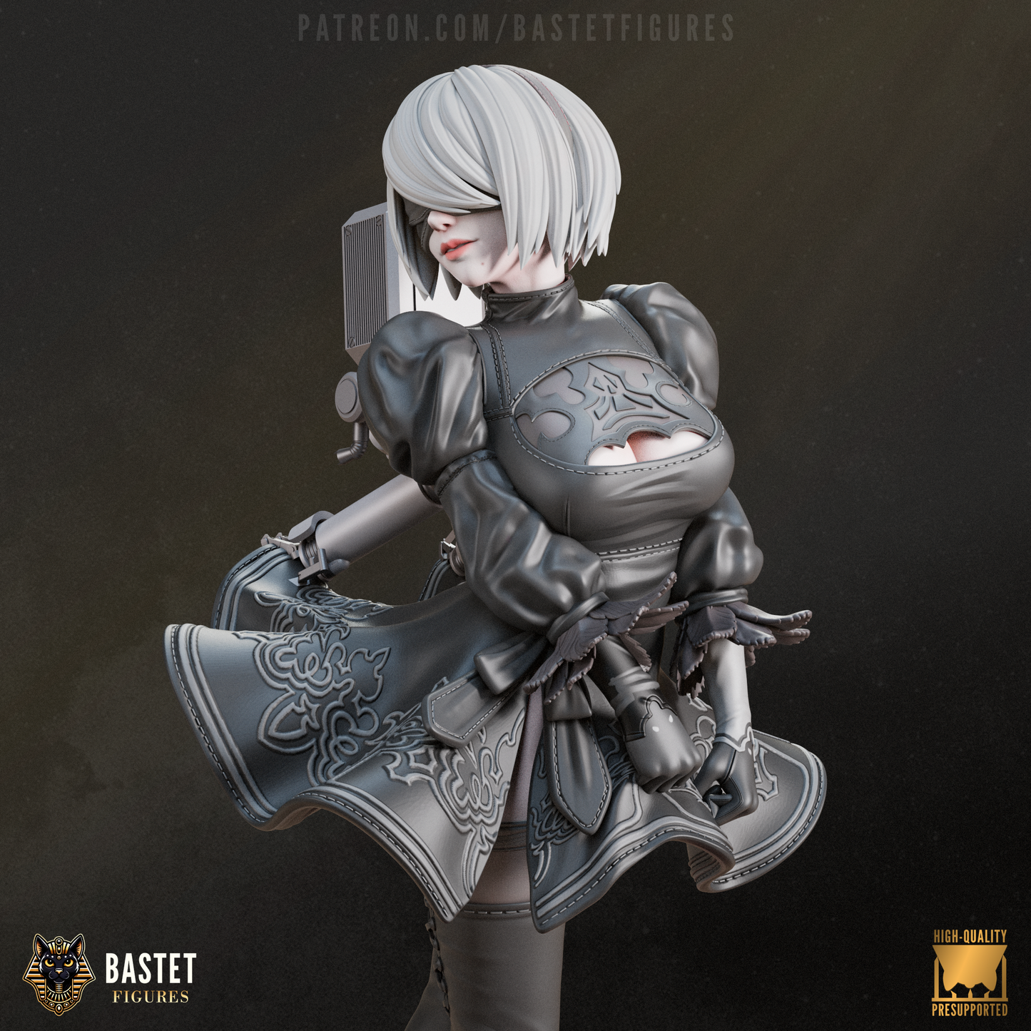 2B | Fan Sculpted Statue