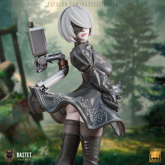 2B | Fan Sculpted Statue