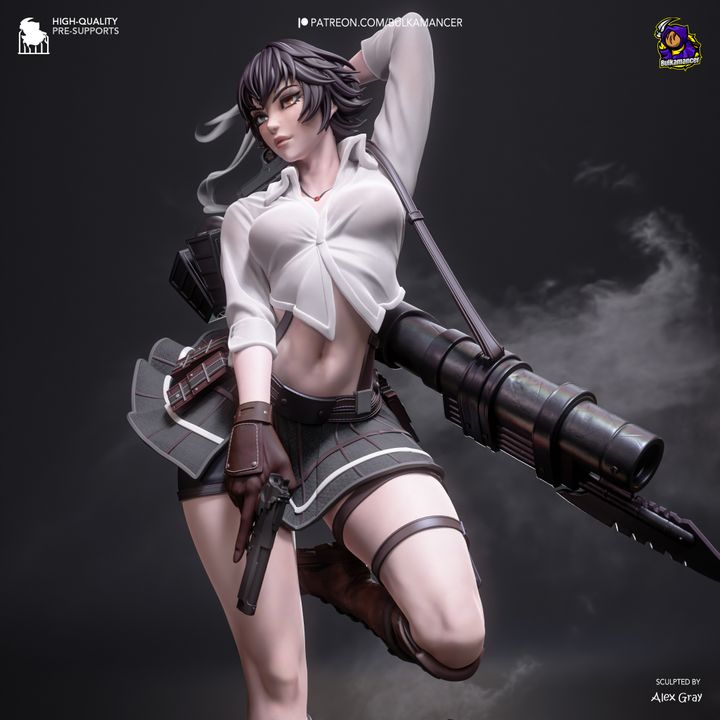 Lady | Fan Sculpted Statue